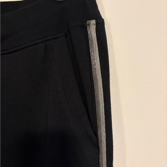 Black Jogger Pants with Caviar Stripes - Picture 3 of 6